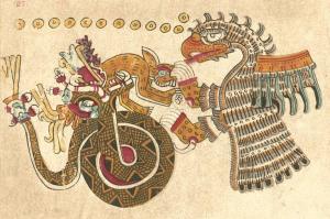 Eagle, Serpent, & Rabbit, Plate 27 of Codex Vaticanus B