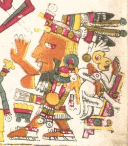 An elderly male figure, Borgia Codex Plate 57